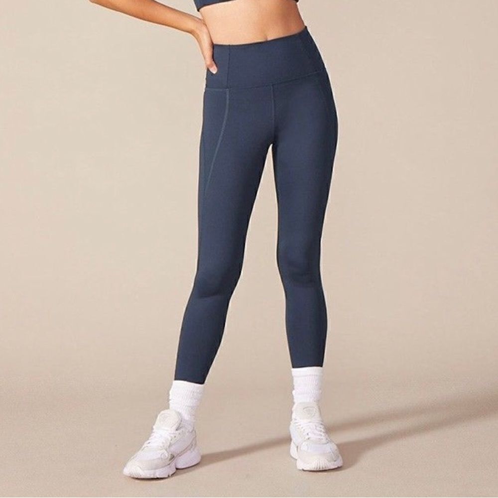 Girlfriend Collective High-Waisted Midnight Blue Full Length Leggings